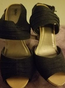 Mossimo Suede Stacked Heel Sandal